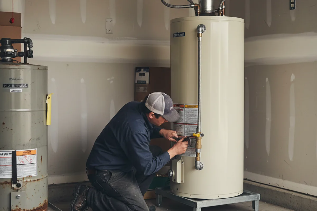 Water heater and shutoff valve replacement in Farmer City